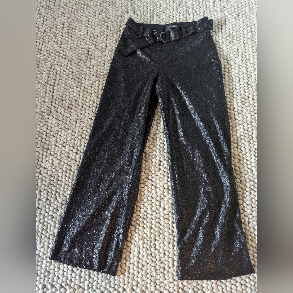 Black Sequin Pants, The Limited, size 10